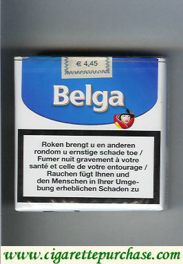 Belga cigarettes white blue soft box
